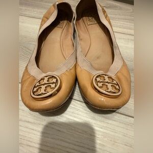 Tory Burch Beige Caroline Ballet Flats